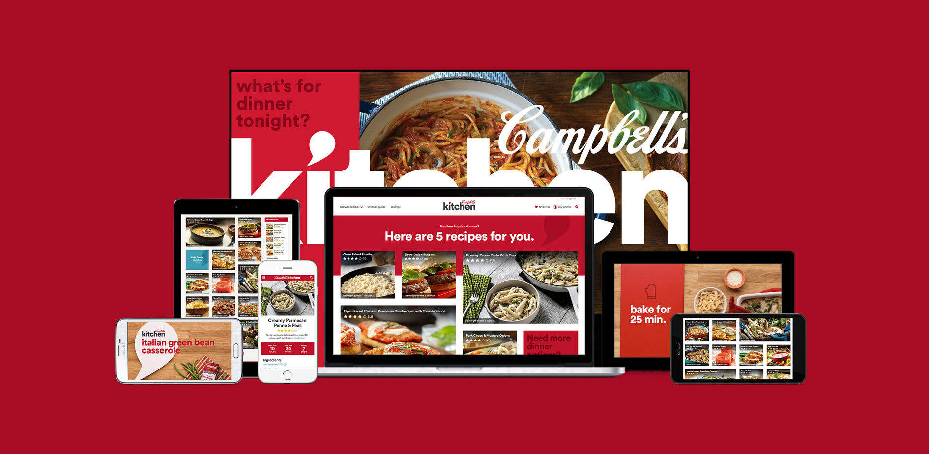 Campbell's Kitchen responsive website image